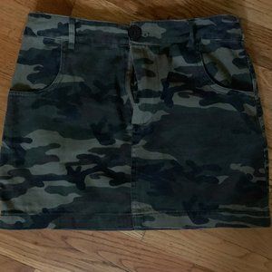 Tobi Camo Print Mini Skirt